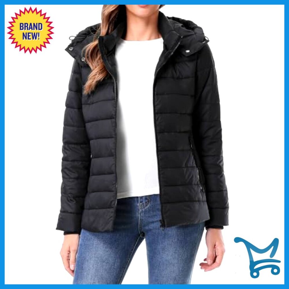Lightweight Waterproof Puffer Jacket Quilted Shor… - image 2